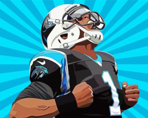 Cam Newton Illustration Art Paint By Number