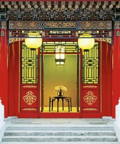 Chinese Palace Door Paint By Number