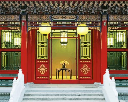 Chinese Palace Door Paint By Number