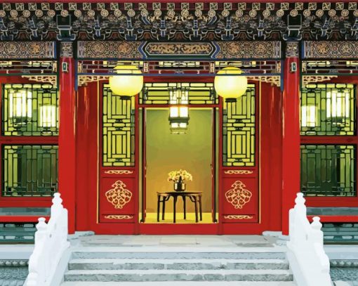 Chinese Palace Door Paint By Number