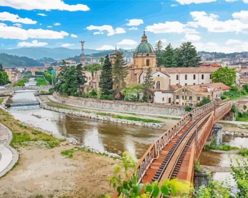 Church Of Saint Dominic Cosenza Italy Paint By Number