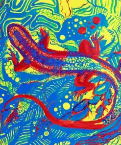 Colorful Abstract Lizard Paint By Number