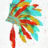 Colorful Native American Headdress Paint By Number