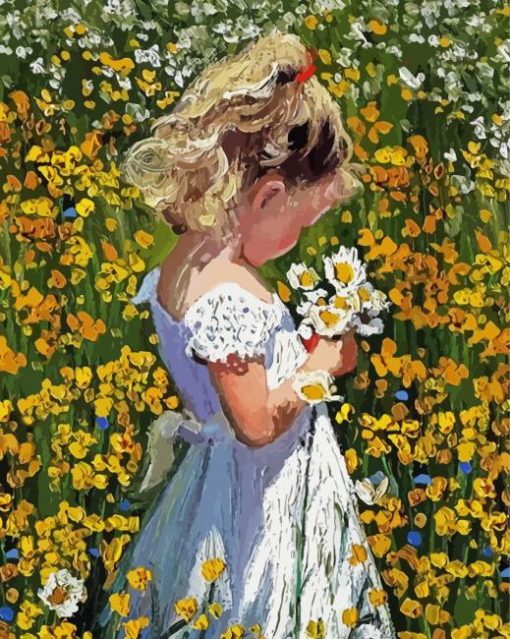 Daisy Girl Art Paint By Number