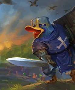 Duck Warrior Art Illustration Paint By Number