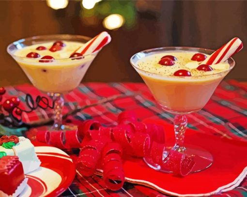 Eggnog Christmas Drink Paint By Number