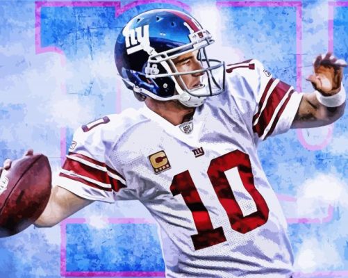 Eli Manning American Football Player Paint By Number