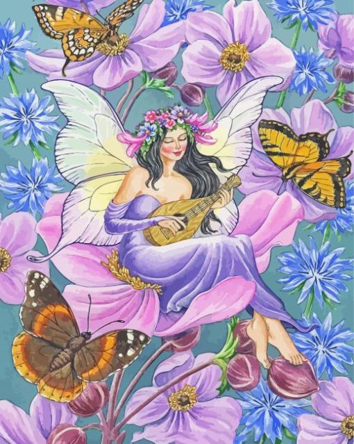 Fairy And Butterflies Paint By Number