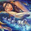 Fantasy Native American Woman Dream Catcher Paint By Number