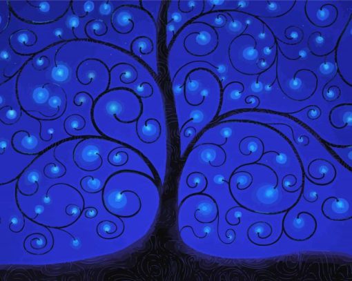 Fantasy Tree Of Lights Paint By Number