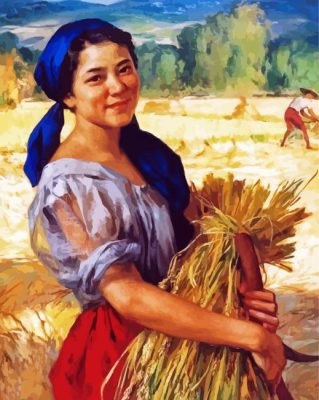 Filipina Girl In Farm Paint By Number