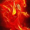 Fire Woman Dress Paint By Number
