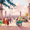 Flower Seller At The Pont Alexandre III By Edouard Cortes Paint By Number