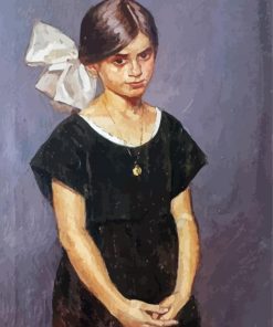 Girl In White Ribbon Paint By Number