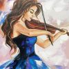 Girl Playing Violin Paint By Number