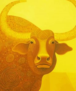 Gold Bull Art Paint By Number