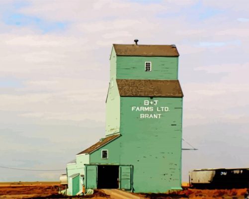 Grain Elevator Art Paint By Number