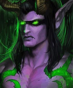 Illidan Stormrage Face Character Art Paint By Number