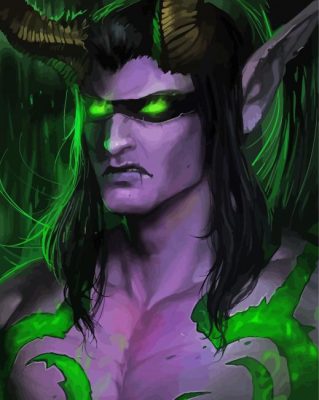 Illidan Stormrage Face Character Art Paint By Number