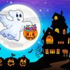 Illustration Halloween Ghost Paint By Number