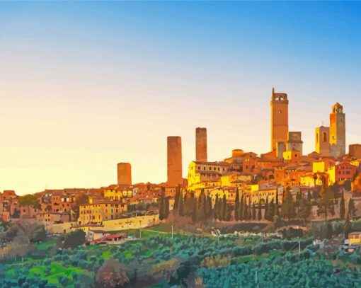 Italy San Gimignano Paint By Number