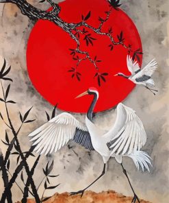 Red Crowned Crane Paint By Number