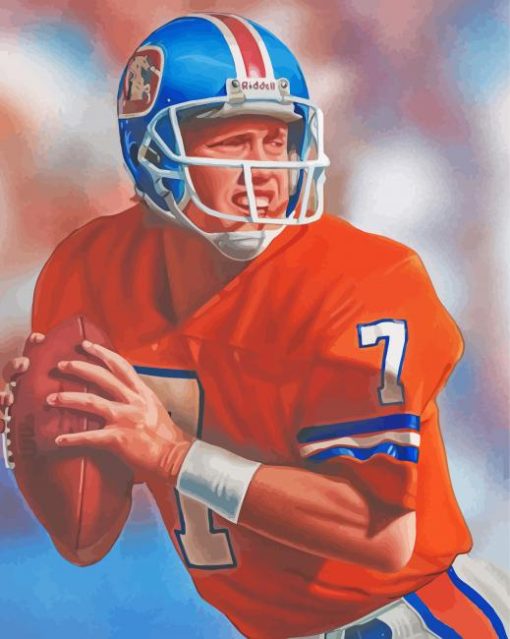 John Elway American Footballer Paint By Number