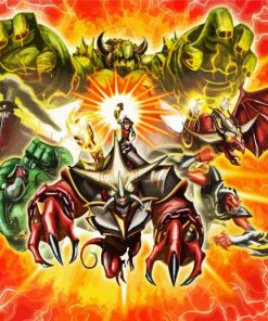 Kaijudo Characters Poster Paint By Number
