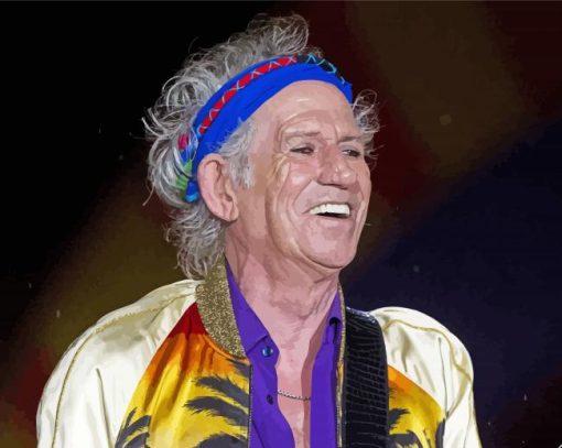 Keith Richards English Musician Paint By Number
