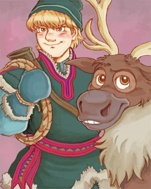 Kristoff And Sven From Frozen Paint By Number