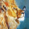 Lion With Butterfly Art Paint By Number