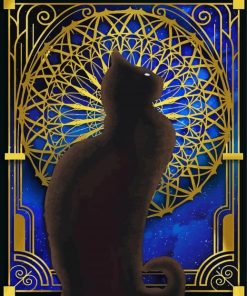 Magic Night Mandala Cat Paint By Number