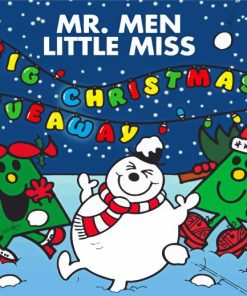 Mr Men Little Miss Christmas Paint By Number