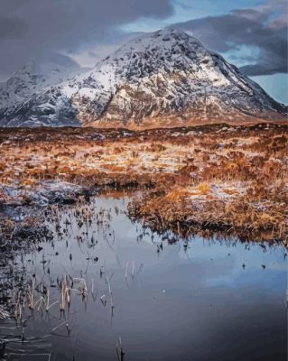 Munro Mountain In Winter Paint By Number