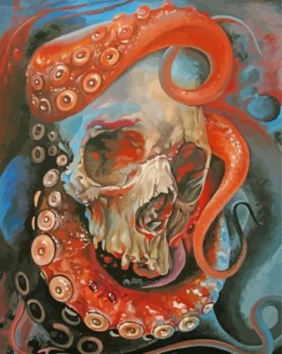 Octopus Skull Art Paint By Number