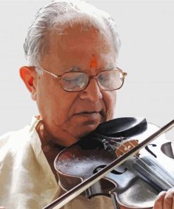 Old Indian Violinist Man Paint By Number