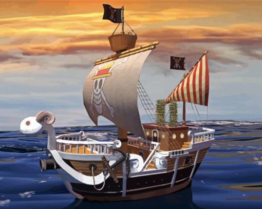 One Piece Ship Illustration Paint By Number