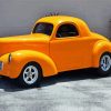Orange Willys Coupe Paint By Number
