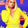 Paris Hilton In Yellow Dress Paint By Number