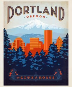 Portland Oregon Poster Paint By Number