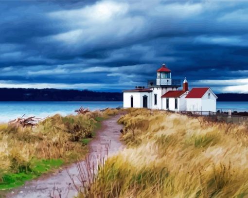 Puget Sound Lighthouse Paint By Number