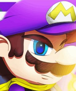Purple Mario Art Paint By Number