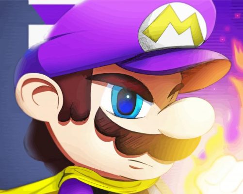 Purple Mario Art Paint By Number