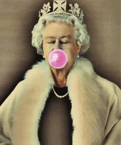 Queen Elizabeth Blowing Bubble Paint By Number