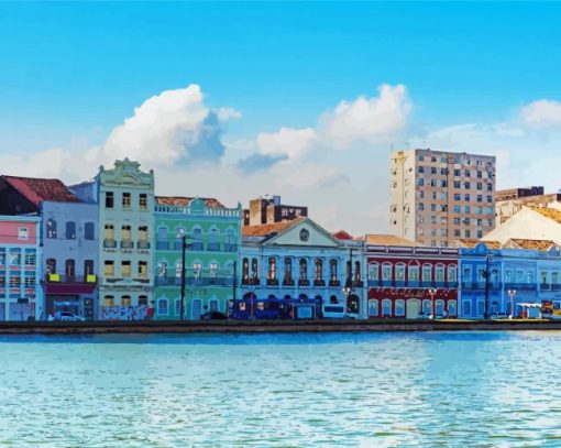 Recife Seaside Buildings Paint By Number