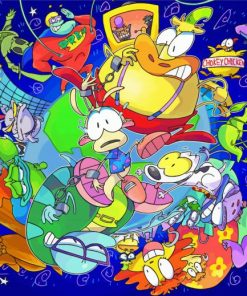 Rockos Modern Life Cartoon Characters Paint By Number