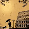 Rome Couple Silhouette Paint By Number
