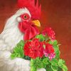 Rooster Flowers Paint By Number