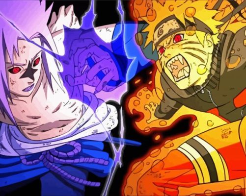 Sasuke Evil VS Naruto Paint By Number