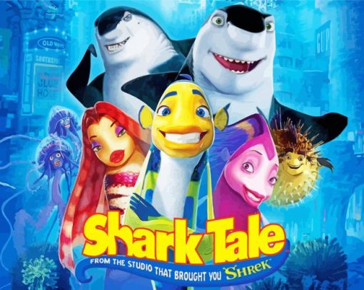 Shark Tale Poster Paint By Number
